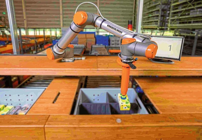 Smart Item Robotics, kurz SIR, eignet sich für die Kommissionierung von dynamischen Produktsortimenten ohne Teaching von Artikelnummern. (Vanderlande)