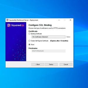 Auswählen des Zertifikats für den Zugriff auf die Webseite des Dashboard-Servers.(Bild:  Joos / SquaredUp)