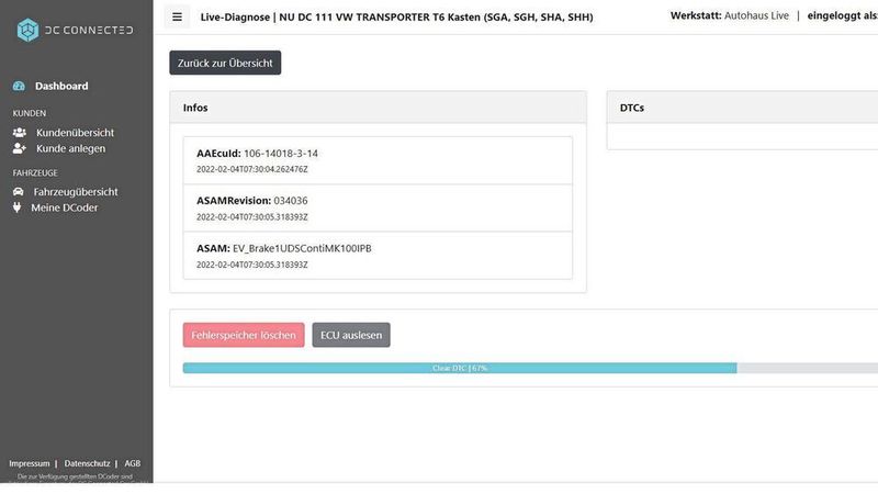 Und kann sie künftig ganz einfach per Mausklick löschen, egal wo sich das Fahrzeug befindet. (DC-Connected)