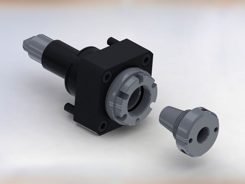 The new M96 ER hydraulic collet chuck securing system will make its UK debut at Mach. (Gewefa)