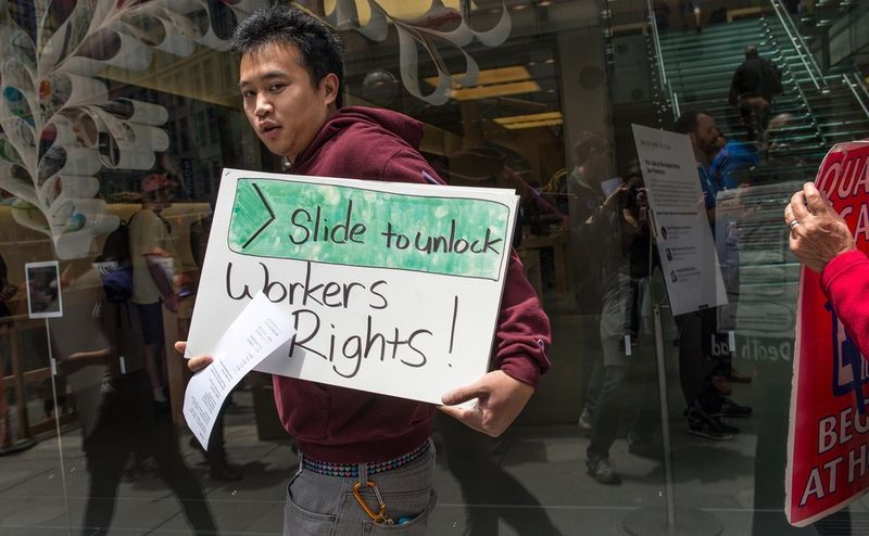 Apple gehört zu den Großkunden der Taiwanesen, deshalb appelieren die Beschäftigten auch an die Amerikaner. (Bild: Annette Bernhardt unter CC BY-SA 2.0-Lizenz, flickr.com)