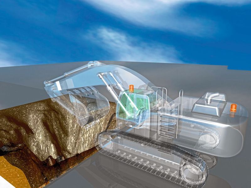 Die Baggerrohrsicherung ist auf den Schieber abgestimmt und einfach nachrüstbar. (Bucher)