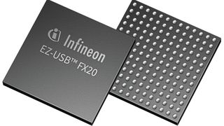 USB-Peripheriecontroller: Mit dem programmierbaren EZ-USB FX20 lassen sich USB-Geräte entwickeln, die auch Leistungsanforderungen von KI-, Bildverarbeitungs- und aufkommenden Anwendungen erfüllen. (Bild: Infineon)