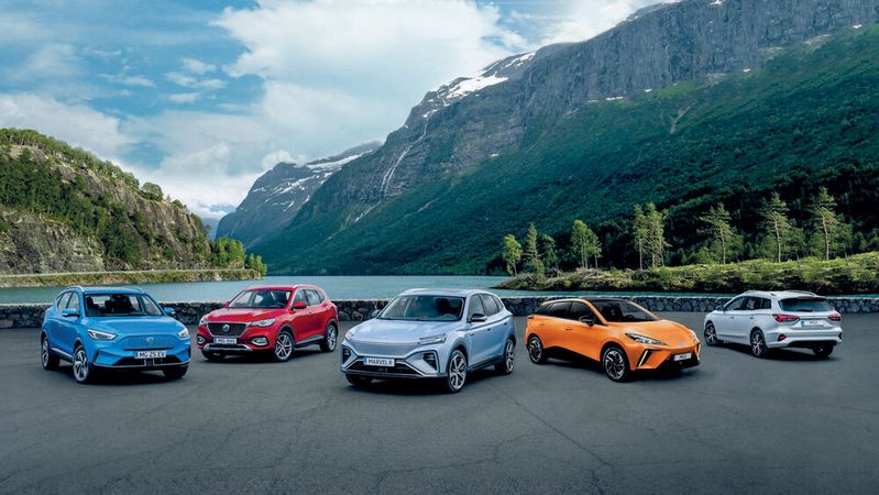 Die Modellpalette von MG besteht derzeit aus fünf Modellen.(Bild:  MG Motor)