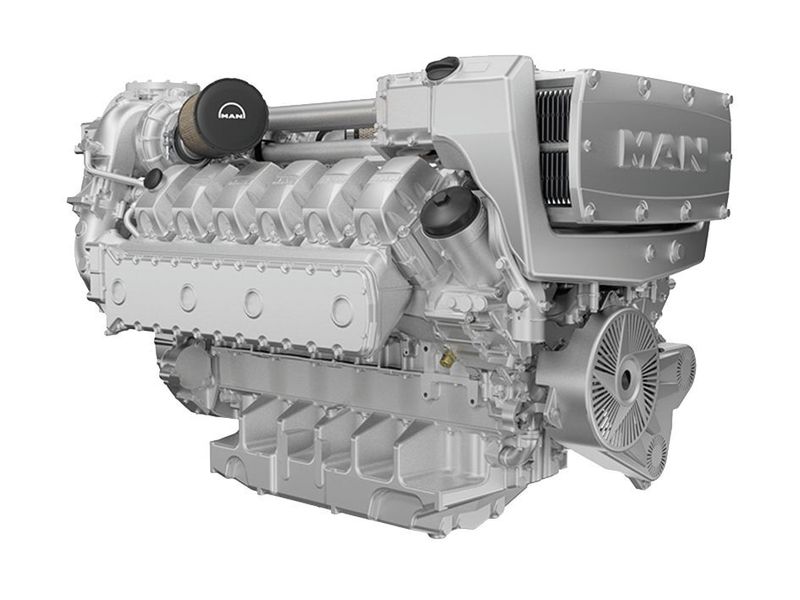 Marinemotoren können künftig aus hybriden Werkstoffverbunden umformtechnisch endkonturnah hergestellt werden. (Bild: MAN)