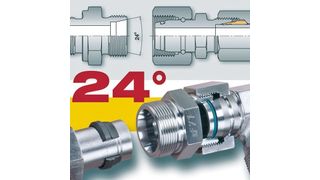 Zum Portfolio gehören auch unterschiedliche Verschraubungstypen mit 24°-Konus.Bild: Schwer Fittings (Archiv: Vogel Business Media)