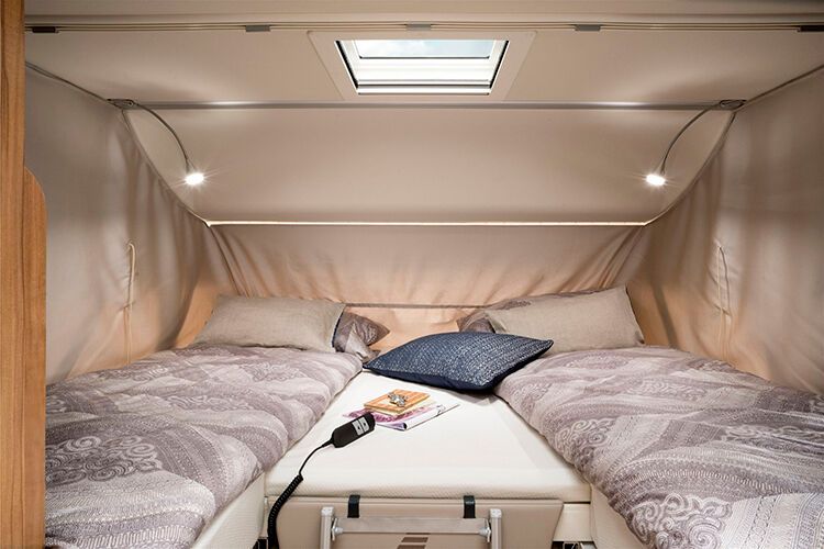 Das Hubbett im Hymer B-Klasse DL 534. (Bild: Hymer)