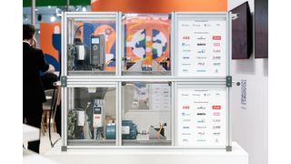 Der Demonstrator Antrieb 4.0 zeigt die herstellerübergreifende Kompatibilität für Auswahl, Inbetriebnahme und Betrieb von elektrischen Antrieben. (Bild: ZVEI)
