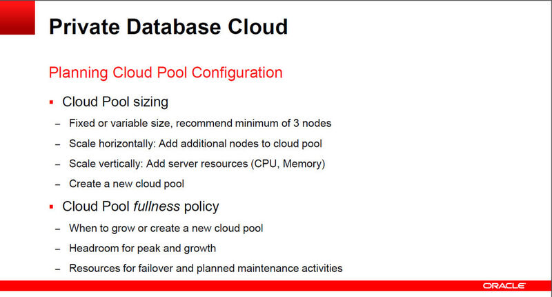 Abbildung 9: Das Bilden von Containern und Plugables mit Hilfe von Oracle 12c empfiehlt der Hersteller nur großen Datenbankanwendern. Zum Beispiel lassen sich damit Datenbank-Pools bilden. (Bild: Oracle)
