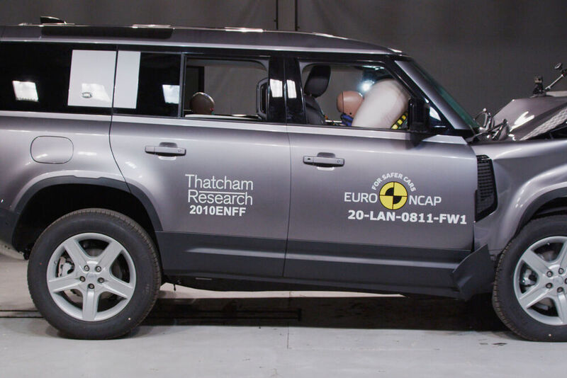 Auch der Land Rover Defender gehört zu den Siegern des Tests: Sicherheitstechnisch befindet er sich ebenfalls auf der Höhe der Zeit. (Euro NCAP)