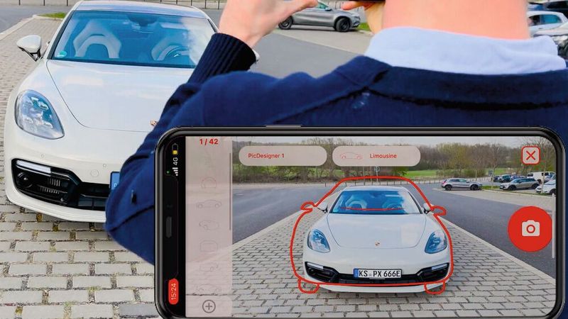 Die Erstellung von Fahrzeugfotos und die Bildbearbeitung mit Unterstützung künstlicher Intelligenz (KI) – im Foto der Picdesigner von Pixelconcept – sind eine bekannte Anwendungsmöglichkeit der Technologie im Automobilvertrieb. Jedoch gibt es noch weitaus mehr Tools für andere Teile des Business.(Bild:  Pixelconcept GmbH)