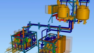 3D-Modell der voll automatisierten Buffer Inline Conditioning Skids. (Bild: ZETA)