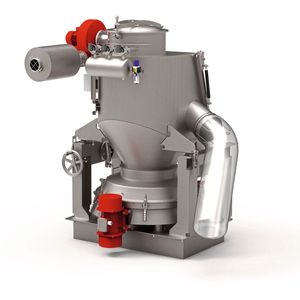 Dinnissen präsentiert die neue kippbare Dima Sackentleerer, die leicht von einer einzigen Person bedient werden können.(Bild:  Dinnissen)