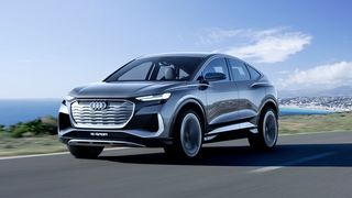 Der Audi Q4 Sportback E-Tron 2021 ist bereits das siebte Elektroauto, das der Hersteller vorstellt. (Audi)