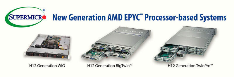 Supermicro schickt als Basis für die neuen AMD-Prozessoren die H12-Server der Generaration A+ an den Start.  (Supermicro)