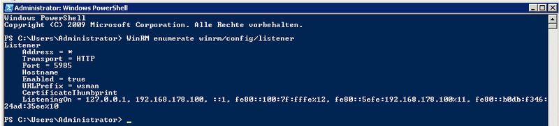 Abbildung 6: Überprüfen der Remoteverwaltung eines Servers in der PowerShell (Archiv: Vogel Business Media)