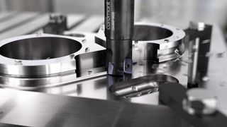 Produktiver zerspanen! Sandvik Coromant informiert hier über gleich zwei neue respektive ergänzte Zerspanungswerkzeug-Systeme. Zum einen geht es um das Frässystem Coromill MS20 (im Bild) und zum anderen um neue WSP-Geometrien für die Corocut-2-Reihe ... (Bild: Sandvik Coromant)