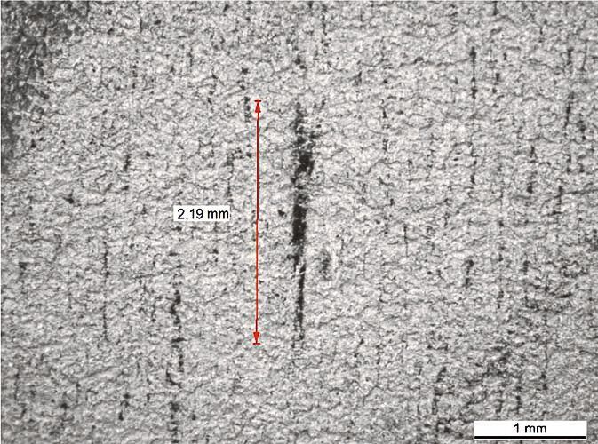Magnetpulver-Aufnahme Fehler. (Bild: IMS)