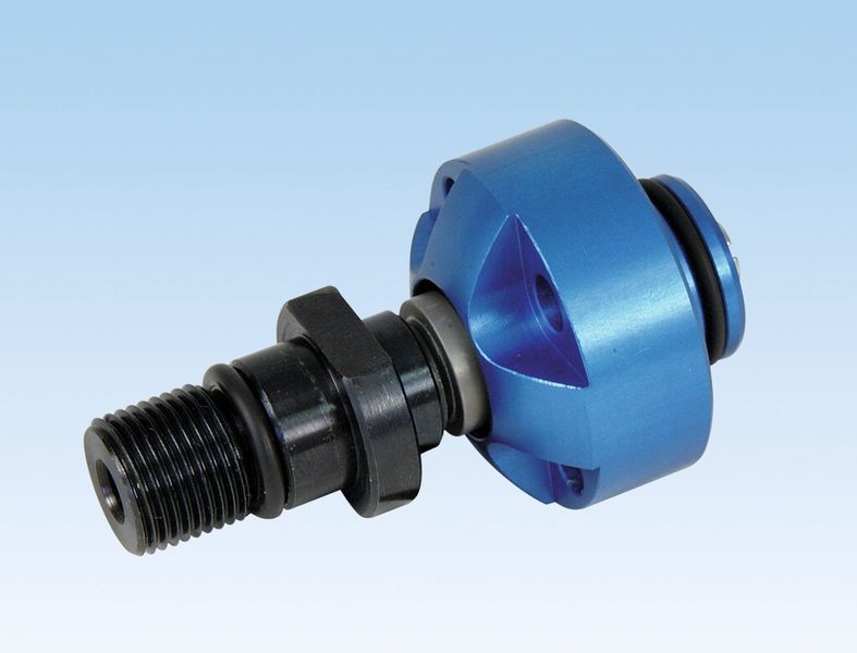 Lagerlos und selbsteinstellend, ist diese Auto-Sense-Drehdurchführung. Sie kombiniert die Pop-off-Technik mit der Kontrollierte-Leckage-Variante. (Deublin)