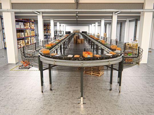 Der neue Sorter benötigt wenig Platz und lässt sich flexibel an die örtlichen Gegebenheiten anpassen.(Bild:  Beumer)