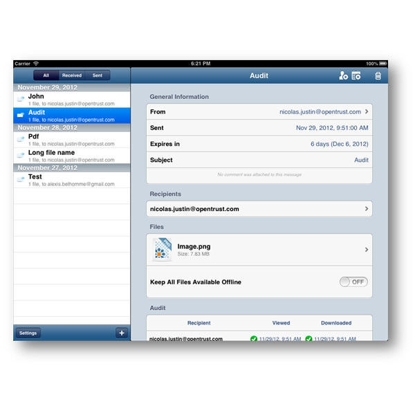 Keynectis-OpenTrust bietet im Apple-Store einen dedizierten MFT-Client kostenlos zum Download an. (Keynectis-OpenTrust)
