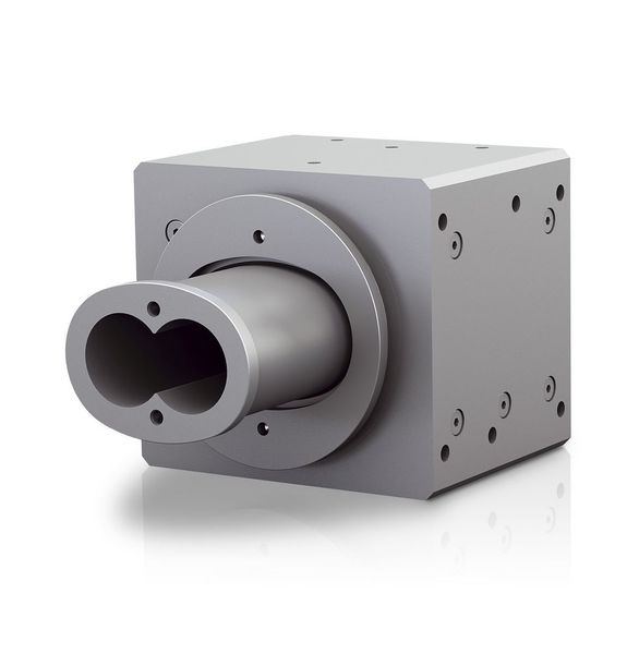 Optimierte ZE Bluepower-Serie: Dieses Ovalbuchsen-Gehäuse aus dem neuen Werkstoff 72HA erhöht jetzt bei der Compoundierung hochgefüllter Polymere die Standzeiten der dabei eingesetzten Zweischneckenextruder aus der oben genannten Modellserie, wie Krauss-Maffei Berstorff erklärt. (Krauss-Maffei Berstorff)
