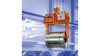 Die Grundalge für Pfeifer P-Plus bilden spezielle, in den Lastaufnahmemitteln verbaute Sensoren sowie digitale Tools, mit deren Hilfe relevante Daten von Produkten wie Coil- und Paketzangen erfasst und aufgezeichnet werden. (Pfeifer)