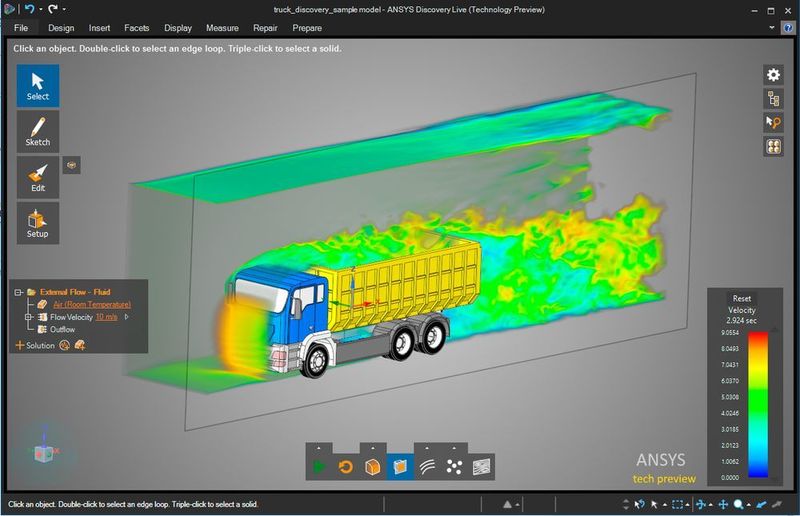 Discovery Live unterstützt fluidische, strukturelle und thermische Simulations-Applikationen (Ansys)