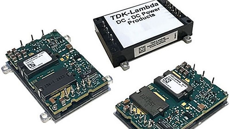 The GQA2W024A050V-007-R converter is available in multiple housing configurations to give developers maximum flexibility for their overall housing design and converter cooling.(Image: TDK Lambda)
