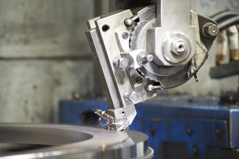 Präzisionsarbeit: Auch bei der Produktion gigantischer Schiffskomponenten kommt es auf die Genauigkeit an (Bild: SKF-BVI)