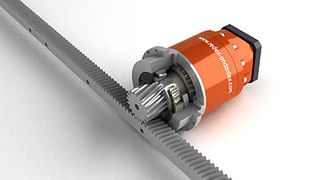 Das Ritzel im Zahnstangenantrieb Dual KRP 3+ stellt laut Hersteller eine außergewöhnliche Steifigkeit sicher. Bild: Redex (Archiv: Vogel Business Media)