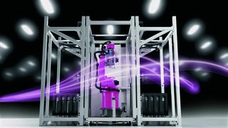 Aus für iNDAT Robotics! Der Mutterkonzern MAX Automation schließt den nicht mehr in die Höhe gekommenen Roboterspezialisten, dessen Konjunkturkurve seit Jahren so verläuft, wie die Lichtspuren auf dieser Werbeaufnahme von einem Robotersystem des Unternehmens. (MAX Automation SE)