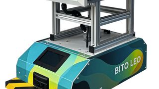 Der Bito Leo Flow aus der Reihe fahrerlosen Leo-Transportfahrzeuge ist nun mit einem Gurtförderband erhältlich. (Bild: Bito)