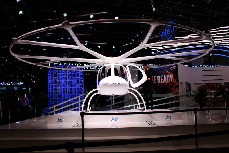 Im autonomen Volocopter von Intel haben zwei Personen mit zusammen höchstens 160 Kilogramm Platz. (Lisa Marie Waschbusch)