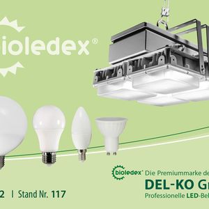 Bei der Sillar-Serie handelt es sich um eine modular aufgebaute Industrieleuchte, die in zahlreichen Varianten gefertigt wird. Sie eignet sich zur Beleuchtung von Industriehallen ebenso wie für den Einsatz an Tankstellen oder in Lagerhäusern. Die Sillar-Leuchten sind mit modernsten Osram-LED bestückt und werden komplett am Augsburger Firmensitz der DEL-KO GmbH gefertigt. Besonderer Wert wurde auch auf die Sicherheitsaspekte gelegt. So sind die Leuchten trotz ihrer sehr großen Lumenwerte praktisch blendfrei und ermöglichen auch bei Staplerverkehr ein sicheres Arbeiten. Im Retrofitbereich präsentiert der Aussteller eine neue Globe-Lampe, die bei 15 W Aufnahme 1.350 Lumen erreicht. Formschön, preislich günstig und mit angenehmer Lichtfarbe ist sie ein ideales Produkt für Privathaushalte oder auch die Gastronomie. Leistungsstarke LED-Spots mit Abstrahlwinkeln zwischen 38 und 120 Grad sowie eine 6,5-W-LED-Kerze als Äquivalent zu herkömmlichen 40-W-Leuchtkerzen runden das Neuheiten-Portfolio (Bild) von DEL-KO ab.
