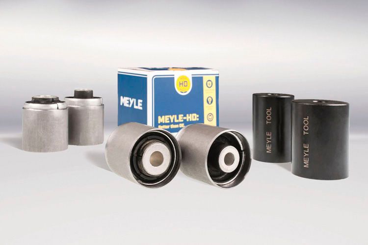 Das HD-Schlitzbuchsen-KIT für die BMW-Modelle  5, 6, 7 und X5 von Meyle gewann 2018 in der Kategorie „Repair & Maintenance“. (Bild: Meyle)