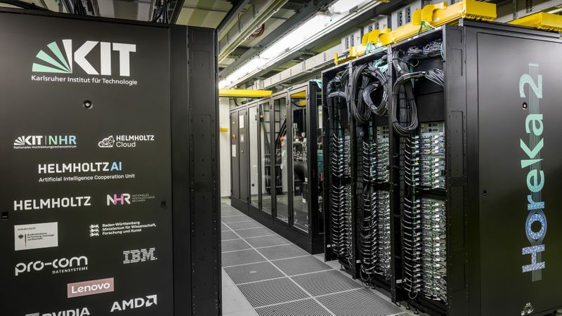 Mit rund 33 PetaFLOPS ermöglicht der neue Hochleistungsrechner HoreKa 2 Berechnungen, die auf herkömmlichen Computersystemen Monate oder Jahre dauern würden. (Bild:  Markus Breig, KIT)