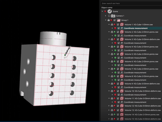 Die neue VGSTUDIO MAX 2026.2 Nutzeroberfläche verfügt über ein integriertes CM-Overview und bietet Zugriff auf zentrale Analyse- und Reportingfunktionen.(Bild:  Hexagon)