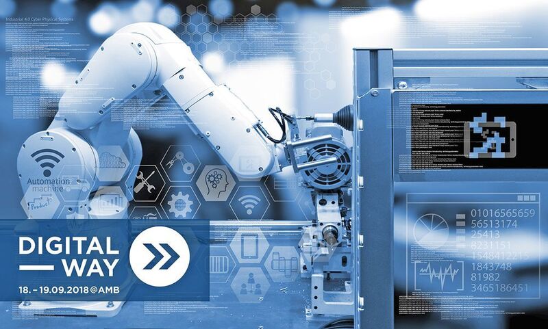 Mit dem Digital Way zur AMB 2018 will die Messe Stuttgart Industrie 4.0 und die Digitalisierung von Prozessen live erlebbar machen. (Messe Stuttgart)