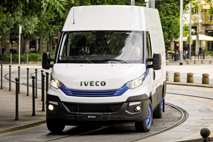 Mit großem Ladevolumen (19,6 Kubikmeter) will der Iveco Daily Electric als Kastenwagen überzeugen. (Iveco)
