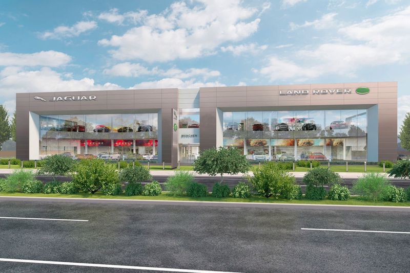 Auf der Ausstellungsfläche finden 80 Fahrzeuge Platz. (Jaguar Land Rover)