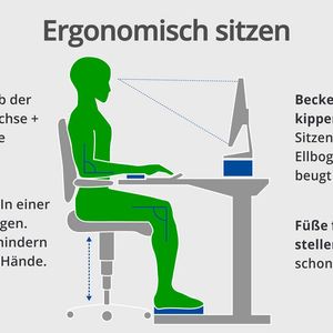 So sitzen Arbeitnehmer richtig.