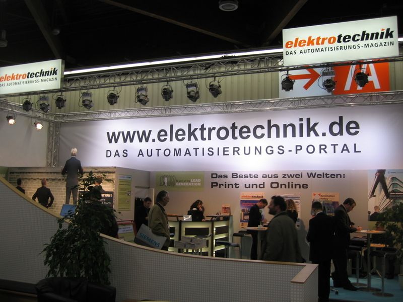 Im Mittelpunkt des elektrotechnik-Messestands auf der SPS/IPC/DRIVES: das neue Automatisierungsportal elektrotechnik.de (Archiv: Vogel Business Media)