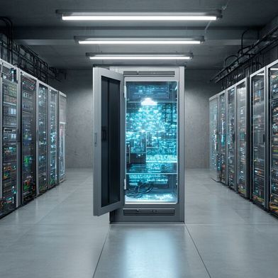 In einem Cyber-Vault werden besonders wichtige Daten zuverlässig vor unbefugtem Zugriff geschützt. (Bild: Midjourney / KI-generiert)