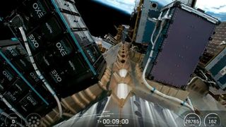 The payload of SpaceX's Transporter-14 mission in orbit. (Image:SpaceX/Space Forge)