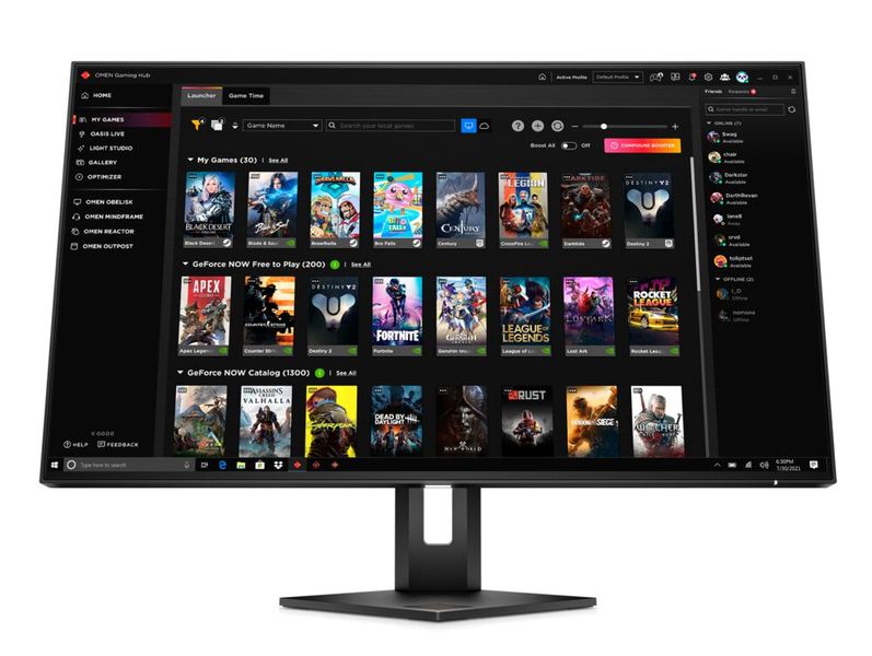 Auch für den Bereich Gaming hatte HP Neuheiten im Gepäck: HP führt mit dem OMEN Gaming Hub das Cloud-Gaming ein. Mit dieser Erweiterung können Gamer auf der ganzen Welt über 1.450 Titel von AAA bis Indie in einem erstklassigen Cloud-Gaming-Service spielen, unabhängig von ihrem PC. Mit My Games und OMEN Optimizer sind sie darüber hinaus in der Lage, leichter denn je auf lokale Spiele zuzugreifen und ihre Lieblingstitel so in höherer Qualität und Framerate zuspielen. (Bild: HP)