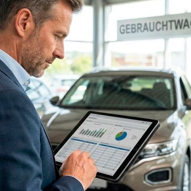 Mobile.de integriert Fahrzeughistorien in den Händlerbereich. (Bild: Gemini / KI-generiert)