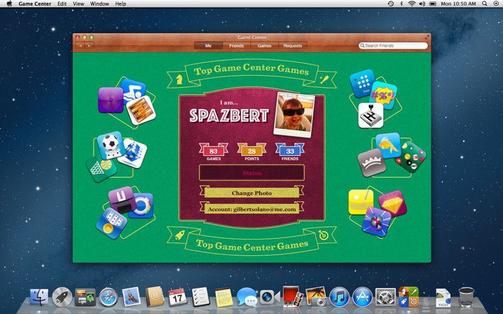 Mit dem Gamecenter von OS X 10.8 schafft Apple zum einen eine Plattform für Multi-Player-Games, zum anderen eine Art soziales Netzwerk für Spieler. Allerdings ist ein ähnlicher Versuch, im Rahmen von iTunes Nutzer zu einer Community zu formen (als „Ping“ seit iTunes 10.0.1 verfügbar), nicht gerade erfolgreich verlaufen. (Archiv: Vogel Business Media)