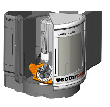 (5-Achsen Maschinensimulation. Bild: Vectorcam)