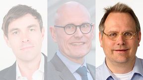 Die Keynote-Speaker Prof. Dr.-Ing. Wilhelm Bauer, Prof. Dr. Marco Gercke, Dr. Klaus Höffgen, Pascal Matzke und Dr. Suzanna Randall [v.l.n.r] des Enterprise Workspace Summits im Portrait. Heute: der Analyst und Berater Pascal Matzke. (Bild: VIT)